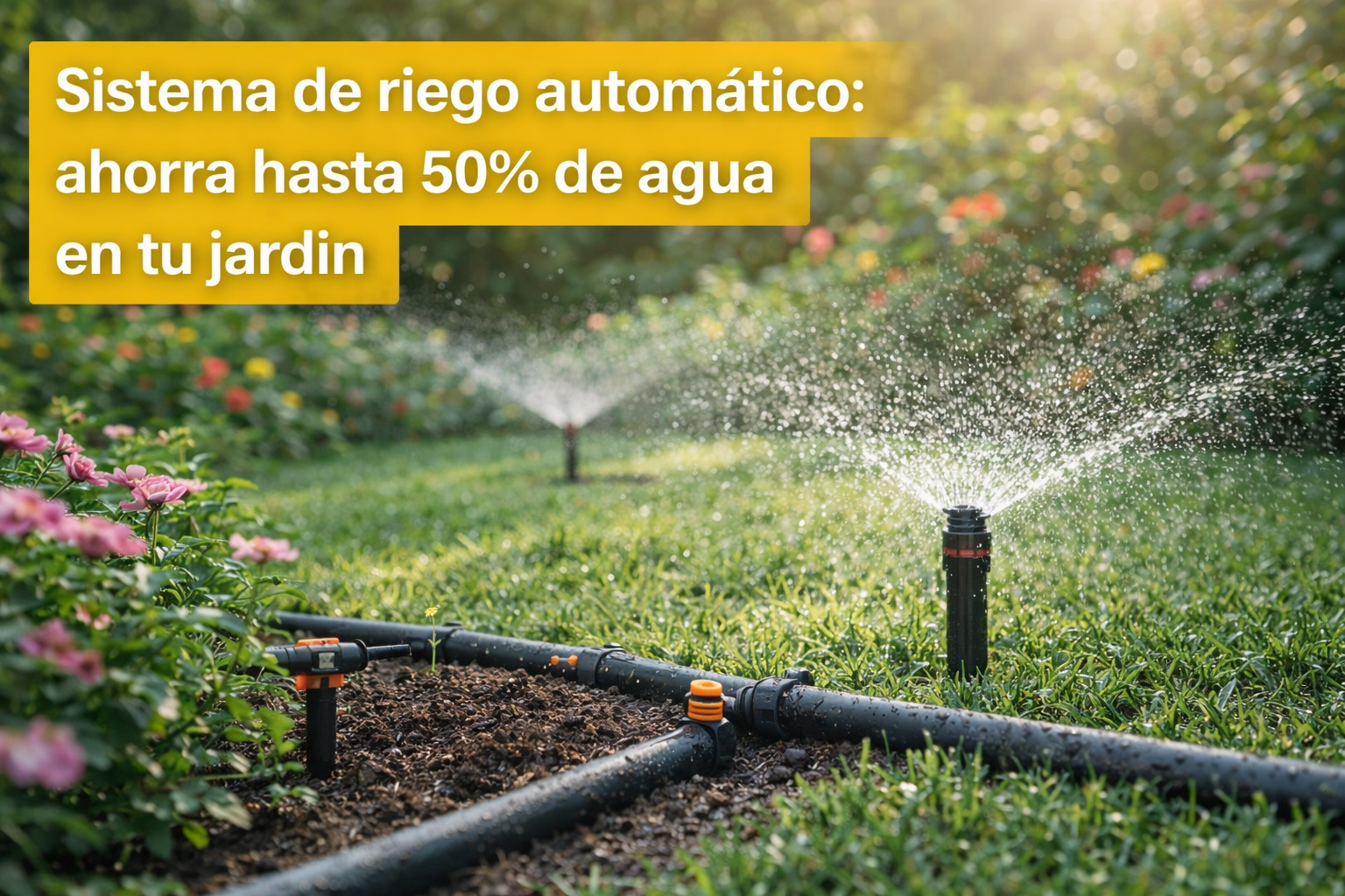 Sistema de riego automático: Ahorra 50% de agua en tu jardín