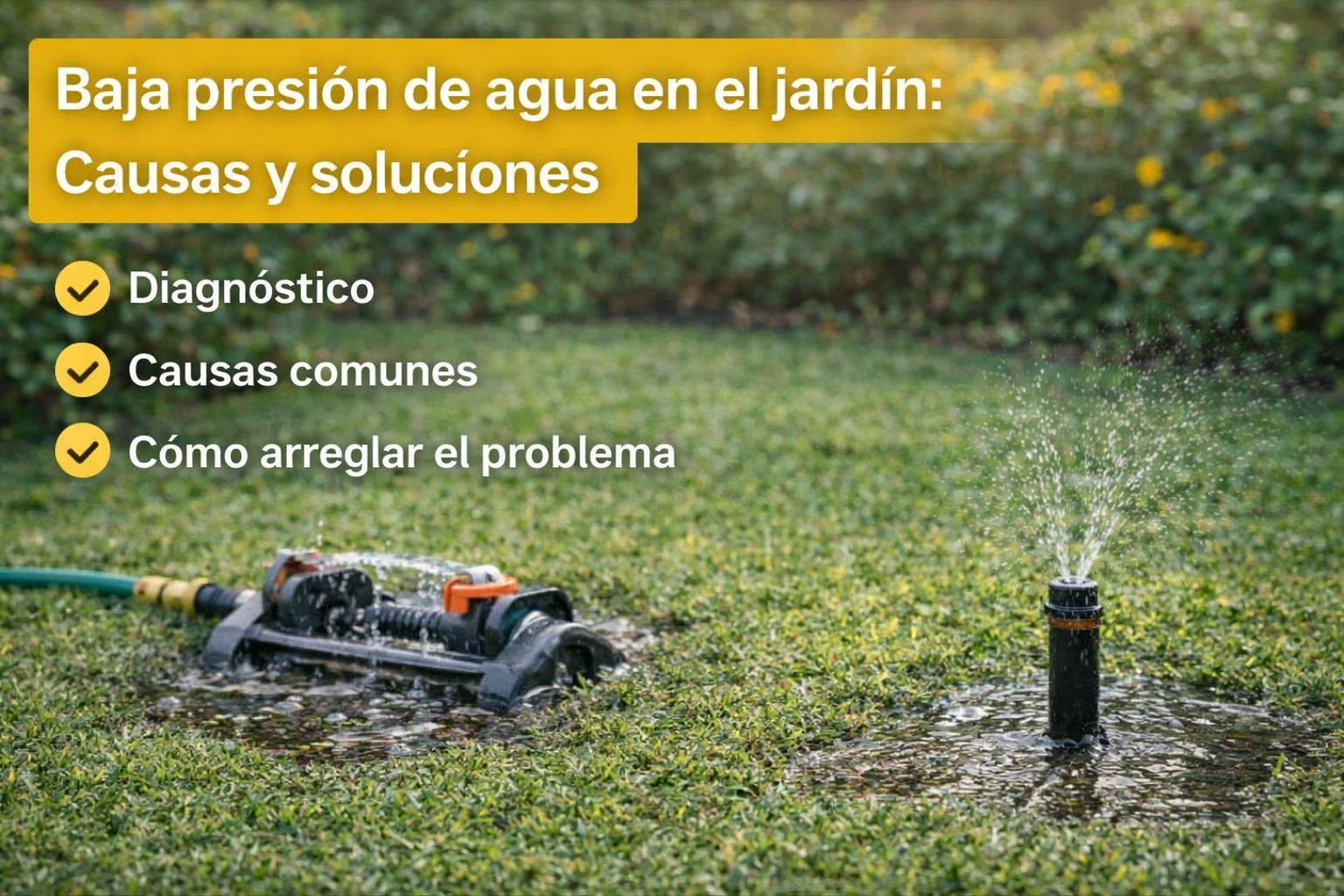 Baja presión de agua en el jardín: Causas y soluciones