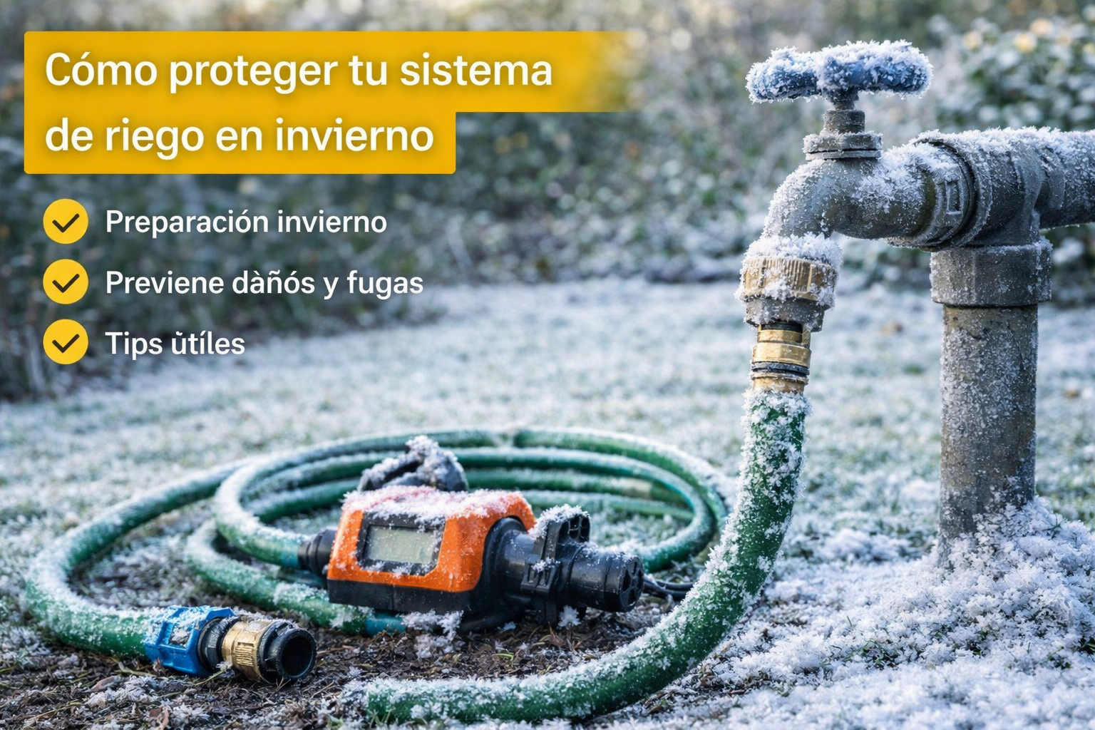 Cómo proteger tu sistema de riego en invierno