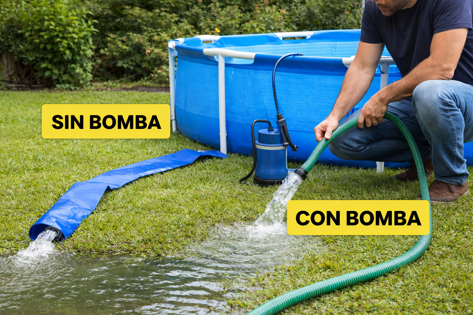 How to draw water with a hose: methods with and without a pump